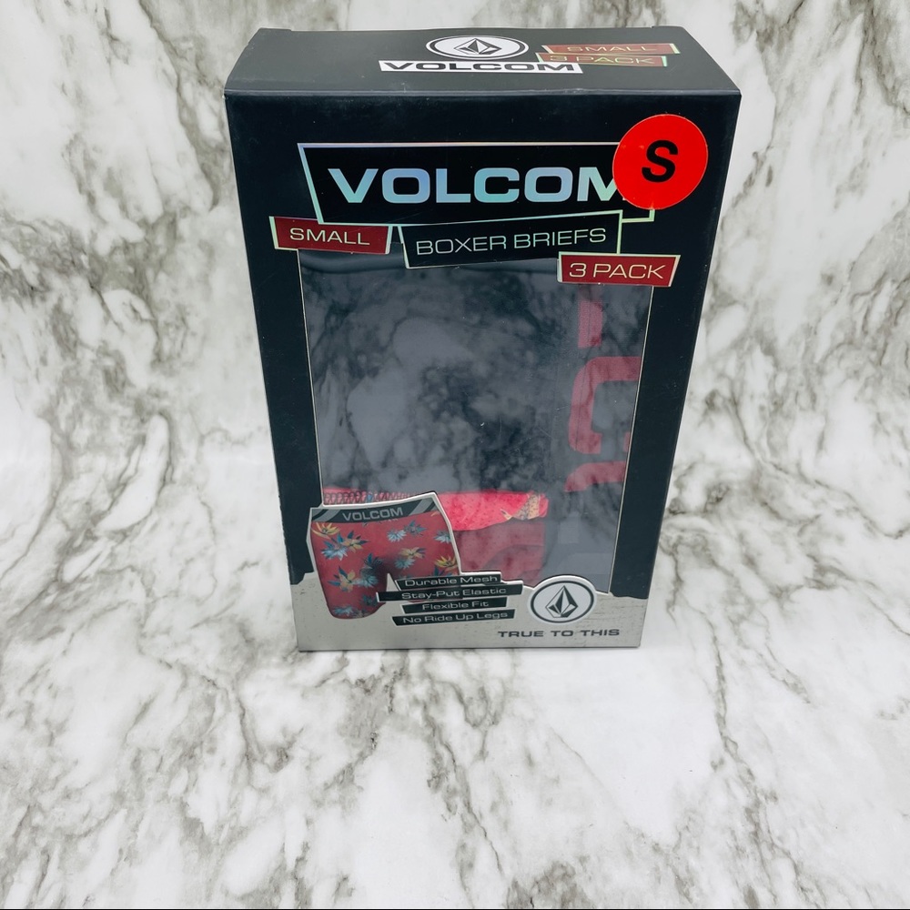 Volcom 3pk boxer briefs, men’s small